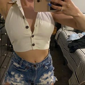 Halter top button up top